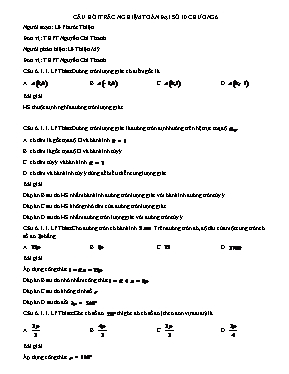 Câu hỏi trắc nghiệm Toán Đại số 10 - Chương 6